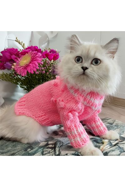 Lady Fify Pink Bonbon Sweater for Cat and Dog