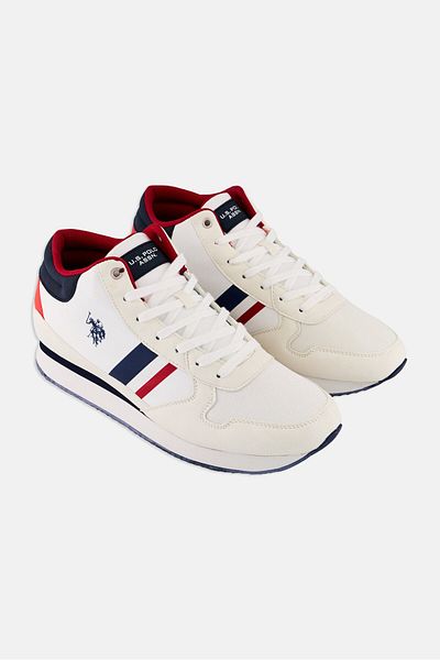 U.S. Polo Assn. Men Lace Up Casual Shoes, White