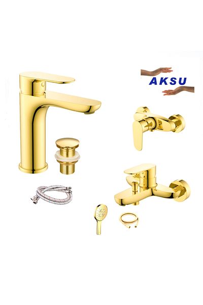 AKSU Axo Gold Mixer Set, Three Mixers