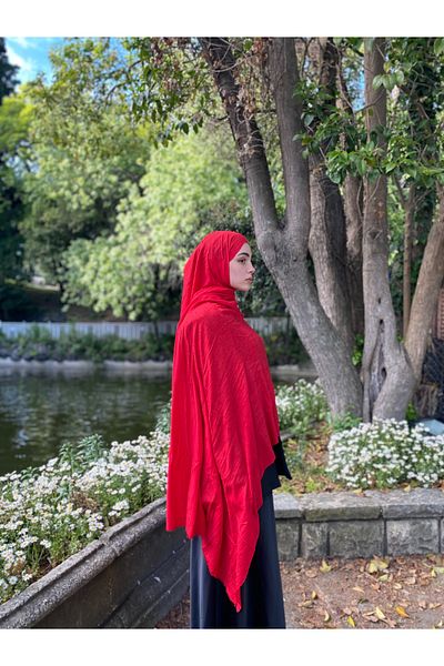 MENESSA Bamboo Kraş Shawl Red