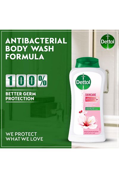 Dettol Skincare Shower Gel & Body Wash Rose & Sakura Blossom Scent 250 ml