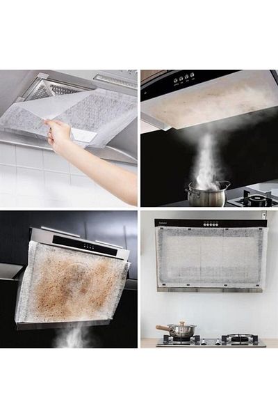 ForWhat 2Pcs 45X90Cm Oil Smoke Extractor Hood Filter Replacement for Bureau Home Office Summer Hygiene