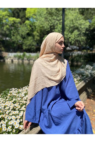 MENESSA Bamboo Kraş Shawl Sand Beige