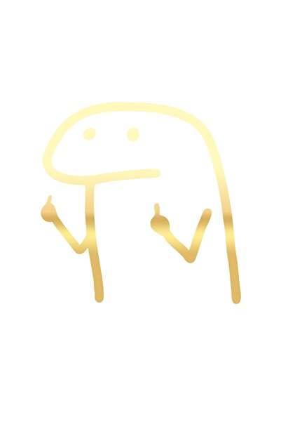 Reysa Tasarım ملصق سيارة تيل مان مقاس 17x17 سم ذهبي