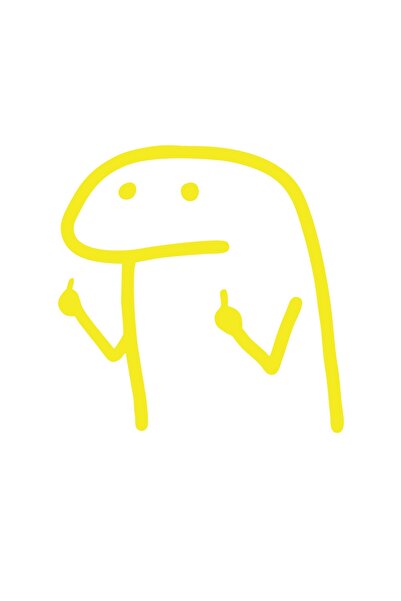 Reysa Tasarım ملصق سيارة تيل مان مقاس 17x17 سم أصفر