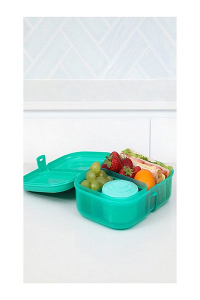 Sistema Freezer Safe BPA-Free Plastic Ribbon Lunch Box with Mini Bite
