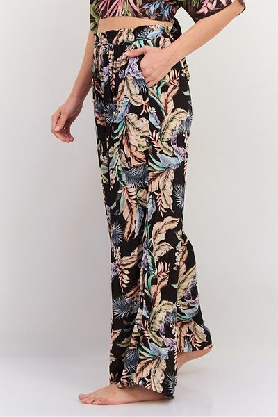 Hurley Women Floral Pattern Palazzo Pants, Multicolor