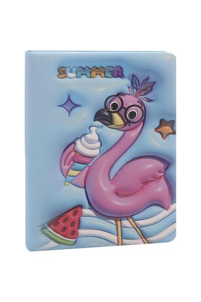 Roco Notebook Flamingo 1 3 X 18.5 cm 96 Sheets Single Ruled (Colored Pages)Blue