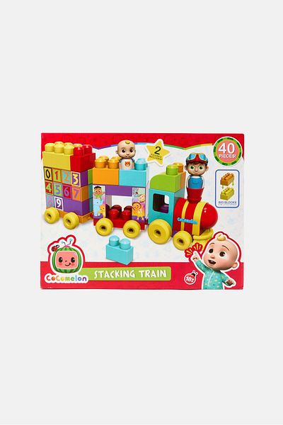 Cocomelon Stacking Train 40 Piece Large Building Block Set