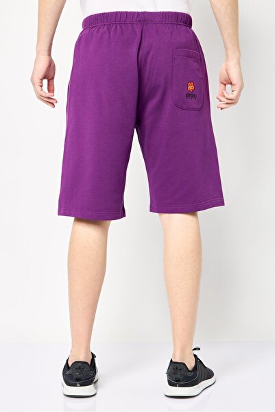 Kenzo Men Embroidered Basic Shorts, Purple
