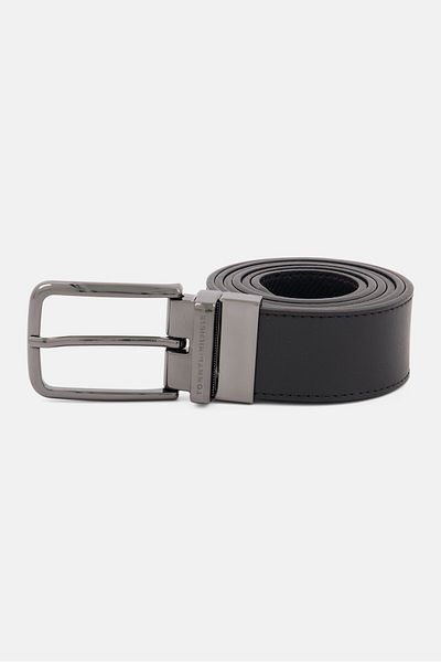 Tommy Hilfiger Men Reversible Tech Buckle Belt, Black
