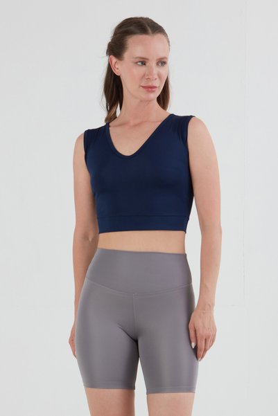 Fulla Moda Basic V-Neck Crop Body