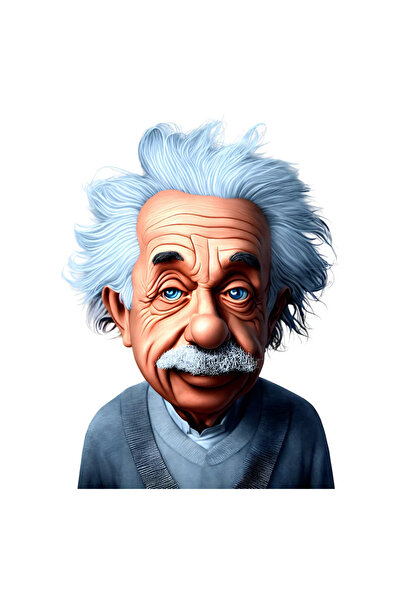 INOVATIX Set de 8 piese, autocolant Albert Einstein, INOVATIX®. 6 cm