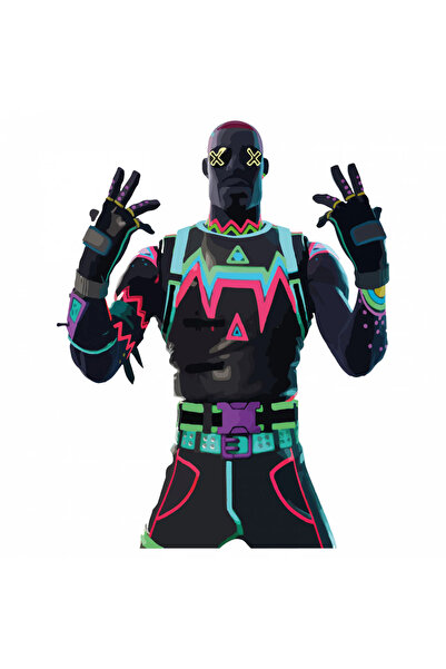 INOVATIX Set de 8 piese, autocolant Fortnite Lite Show, INOVATIX®. 6 cm