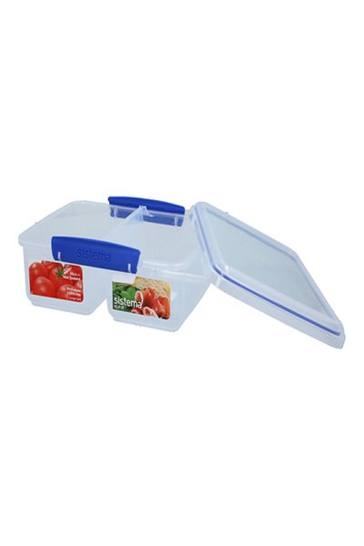 Sistema 2-Compartment Klip It Large Split Airtight Food Container