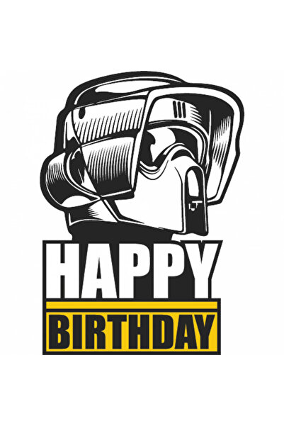 INOVATIX Set de 8 autocolante pentru cască Star Wars cu mesajul „La mulți ani...