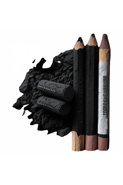 INOVATIX Set de 8 bucăți, autocolant creion cărbune, INOVATIX®. 6 cm