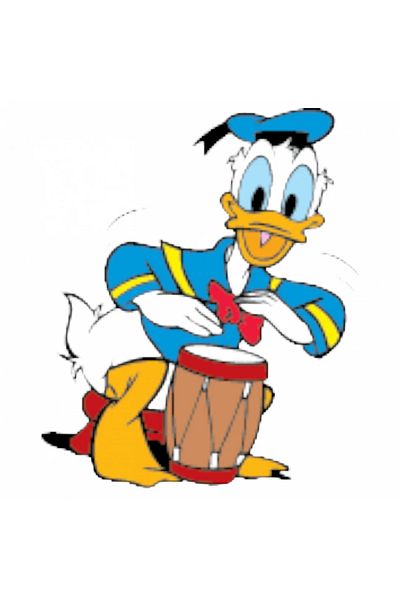 INOVATIX Set de 8 piese, Autocolant Donald Duck ajunge la tarabă, INOVATIX®. 6 cm