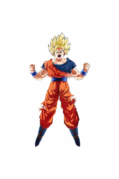 INOVATIX Set de 8 piese, Autocolant Dragon Ball Goku dezlănțuie, INOVATIX®. 6 cm