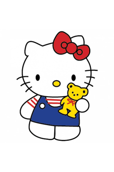 INOVATIX Set de 8 piese, autocolant Hello Kitty cu o frumoasă bentiță pentru ...