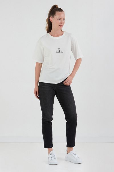 Fulla Moda Panda Printed Oversize T-Shirt