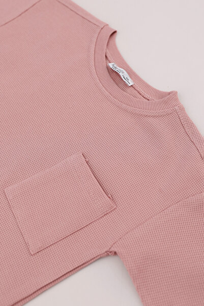 Fulla Moda Unisex Children's Suit with Waffle Fabric Pocket Shorts