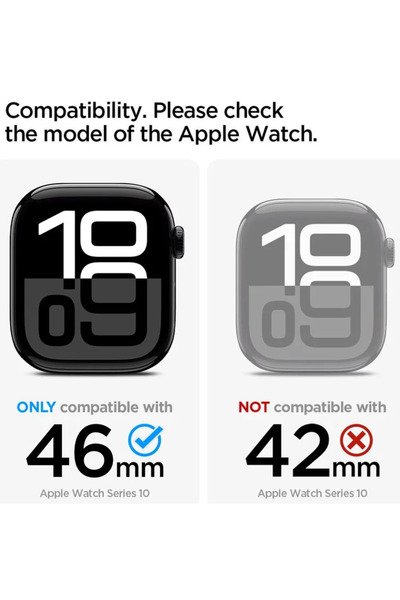 Spigen Liquid Air Pro for Apple Watch Series 10 (46mm) Case with Band Strap - Gray