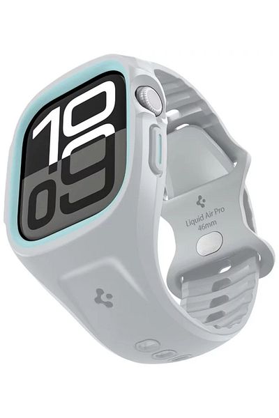 Spigen Liquid Air Pro for Apple Watch Series 10 (46mm) Case with Band Strap - Gray