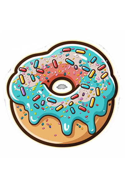 INOVATIX Set de 8 piese, Autocolant gogoașă cu glazură de zahăr și bomboane, ...