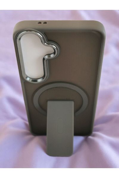 Gtech Flickstand Magsafe Case, Compatible with Samsung Galaxy S25, TPU Polycarbonate, Frosted, Gray