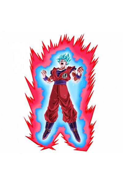INOVATIX Set de 8 piese, autocolant Dragon Ball Goku putere, INOVATIX®. 6 cm