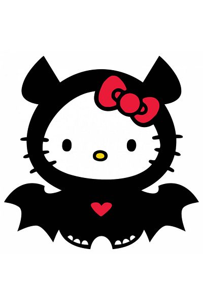 INOVATIX Set de 8 piese, autocolant supereroină Hello Kitty, INOVATIX®. 6 cm