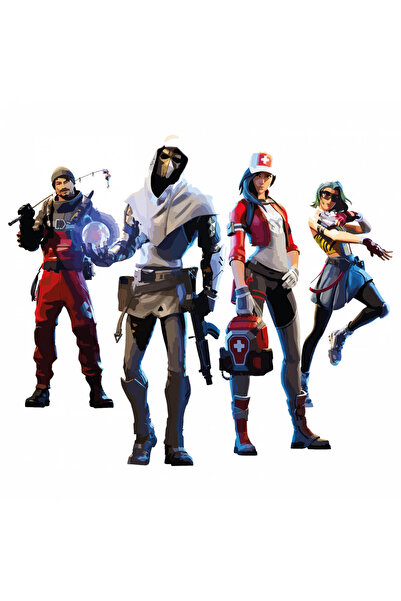 INOVATIX Set de 8 piese, autocolant Fortnite Chapter, INOVATIX®. 6 cm