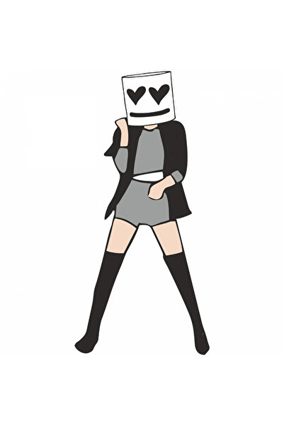 INOVATIX Σετ 8 τεμαχίων, αυτοκόλλητο σορτς Marshmello, INOVATIX®. 6 εκ.