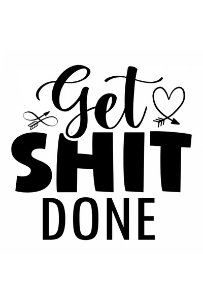 INOVATIX Set de 8 piese, autocolant „Fă treaba ta”, INOVATIX®. 6 cm