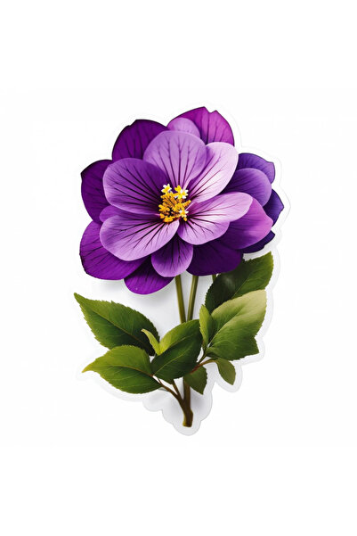 INOVATIX Set de 8 bucăți, autocolant floare violetă, INOVATIX®. 6 cm