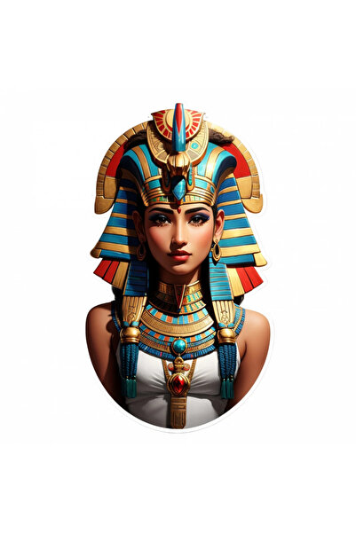 INOVATIX Set de 8 piese, autocolant Hathor zeița egipteană, INOVATIX®. 6 cm