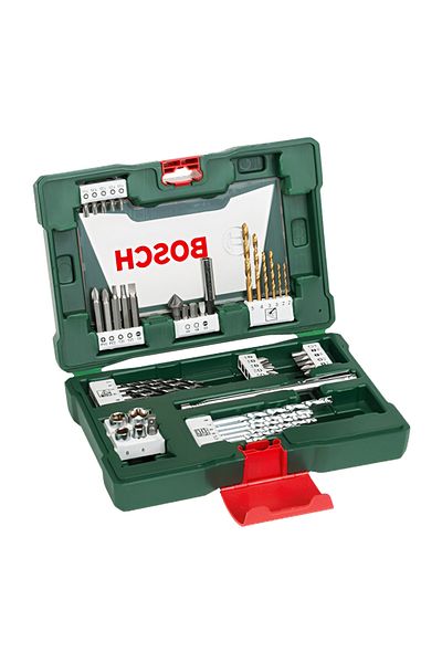 Bosch 48-Piece V-Line Enhanced Durability Convenient Storage Drill Bit Set Multicolor