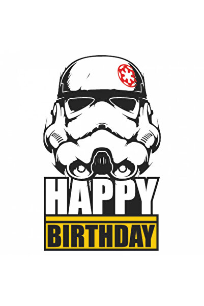 INOVATIX Set de 8 piese, autocolant La mulți ani Star Wars, INOVATIX®. 6 cm