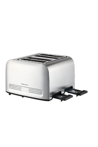HOMİX 1500W 7-Settings Control Modes 4-Slice Pop-Up Toaster Silver