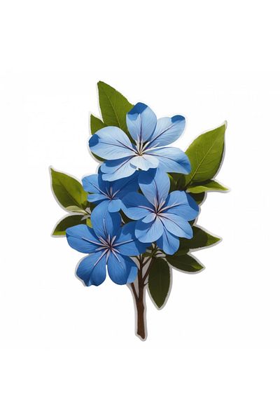 INOVATIX Set de 8 autocolante, Floare de dragoste Plumbago, INOVATIX®. 6 cm