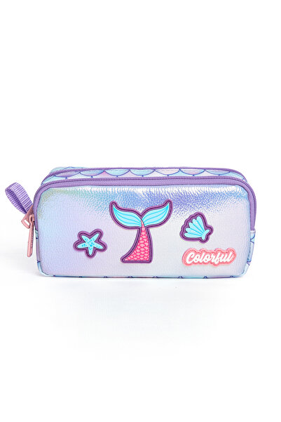 Colorful Maxim Mermaid Kalemlik - Çift Bölmeli Gözlü Denizkızı Temalı Kalem K...