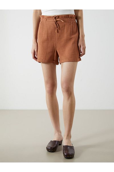 LC Waikiki Xside Beige Women's Shorts with Elastic Waist