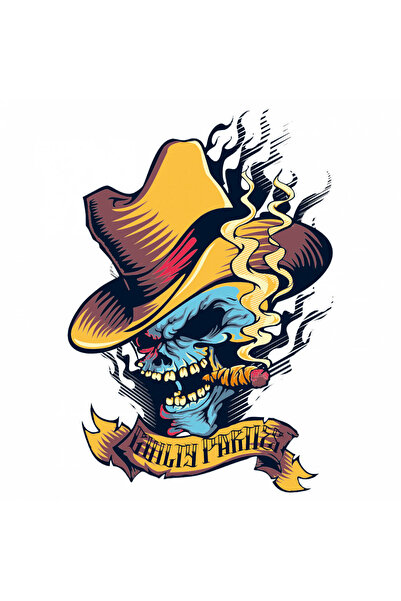 INOVATIX Σετ 8 τεμαχίων, αυτοκόλλητο κρανίο με καπέλο, INOVATIX®. 6 εκ.