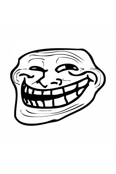 INOVATIX Set de 8 autocolante meme cu o față de trol care râde în hohote, INO...