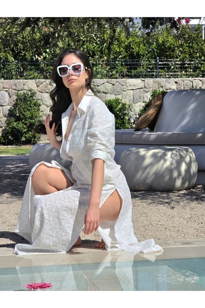 Lavita Design Atelier BLAUNDUS Shirt Dress/ Beyaz Gömlek Elbise