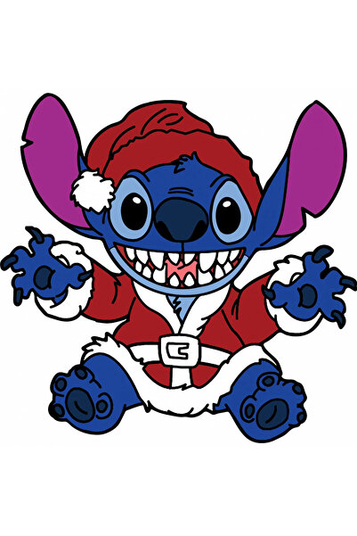 INOVATIX Set de 8 piese, autocolant Lilo și Stitch costumați în Moș Crăciun, ...