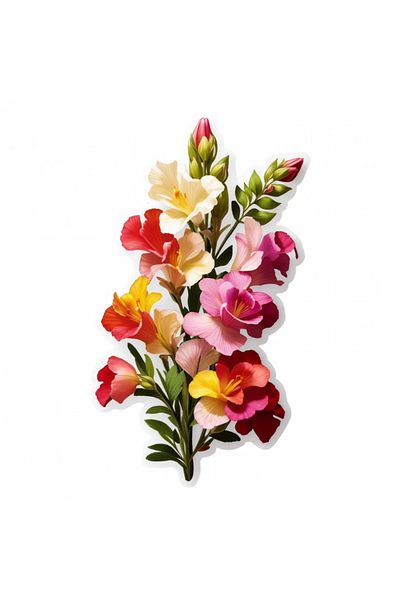INOVATIX Set de 8 autocolante cu floare de coamă de leu, INOVATIX®. 6 cm