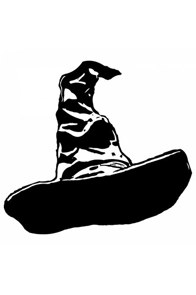 INOVATIX Set de 8 piese, autocolant Hermione Granger Pălăria Sortatoare, INOVATIX®. 6 cm