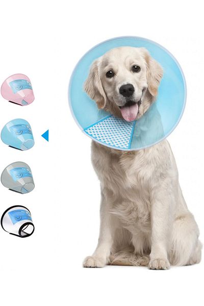 Supet animal collar, PVC, blue, XL